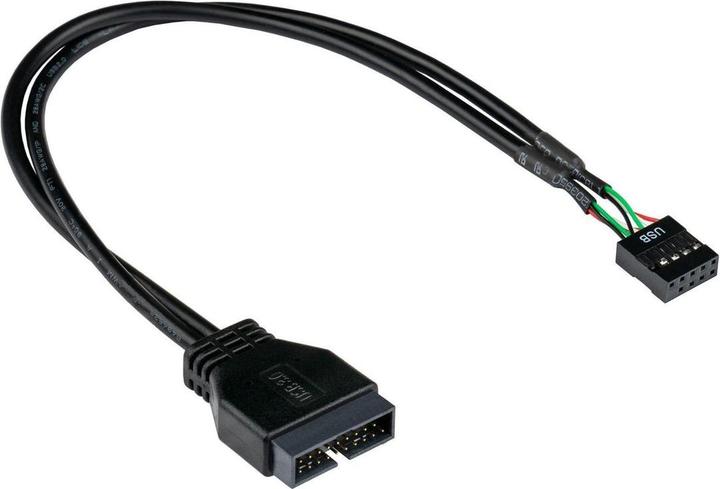 Actual product image Varia SO-33840 - Adapter internal USB 3.0 pin header male to USB 2.0 pin header female, black, 0.15m