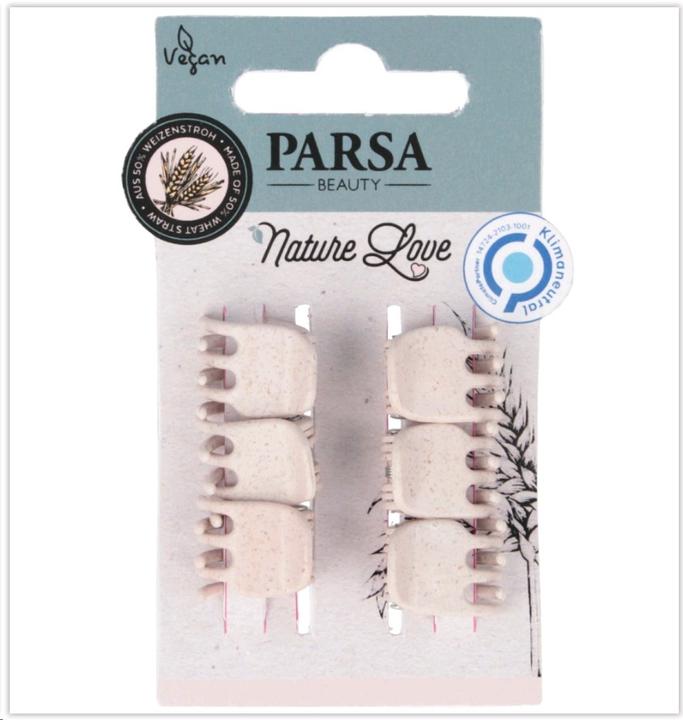 Immagine prodotto Parsa Beauty PARSA Nature Love Fermaglio per capelli, rosa Small, 6 pezzi, in paglia di grano (6 pz.)