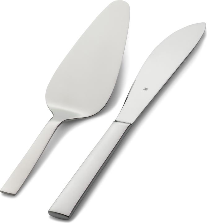 Produktbild WMF Obst- Kuchenbesteck 2tlg Tortenmesser Tortenheber Nuova Edelstahl poliert (Tortenheber, Tortenmesser)