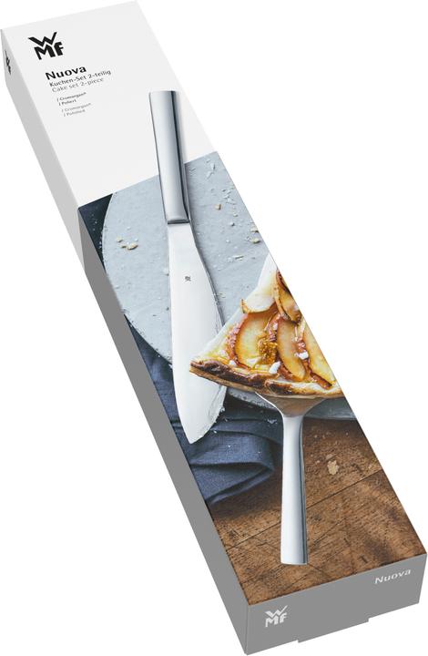 Produktbild WMF Obst- Kuchenbesteck 2tlg Tortenmesser Tortenheber Nuova Edelstahl poliert (Tortenheber, Tortenmesser)