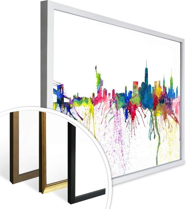Image du produit Trenddeko Bleichner - New York City Aquarelle Skyline (120 x 100 cm)