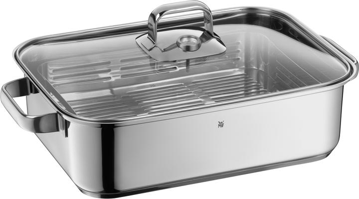 WMF Dampfgarer Bräter 6,5l Glasdeckel Garblech Vitalis Aroma Edelstahl Induktion
