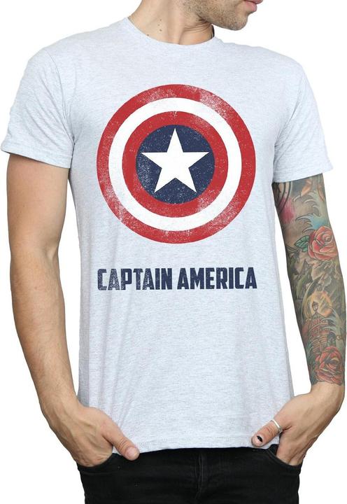 Immagine prodotto Maglietta Capitan America Shield Text Uomo (3XL)