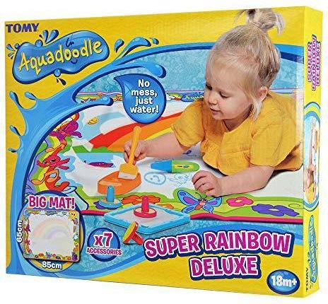 Actual product image Tomy AQUADOODLE drawing mat Super Rainbow Deluxe, E72772