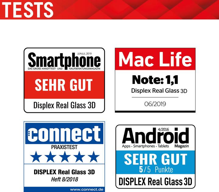 Produktbild Displex Real Glass, Full Cover Panzerglas (1 Stück, Apple iPhone XS Max, Apple iPhone 11 Pro Max)