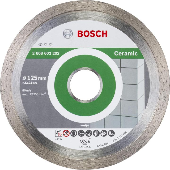 Produktbild Bosch Professional Zubehör Diamanttrennscheibe Standard for Ceramic, 125 x 22,23 x 1,6 x 7 mm, 1er-Pack