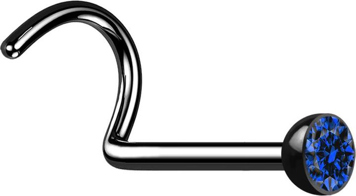 Produktbild Star Piercing Ring vergoldet mit Kristallen (Chirurgenstahl 316L, ohne Messing)