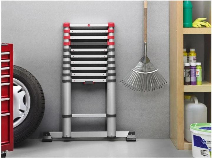 Produktbild Hailo FlexLine, Alu-Sicherheits-Teleskopleiter, 11 Sprossen (Anlegeleiter, 99 cm)