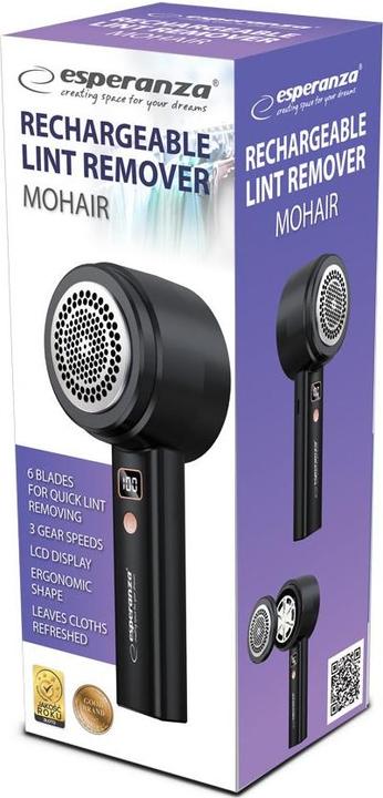 Image du produit Esperanza ECS012 Rasoir sans fil pour vêtements Noir