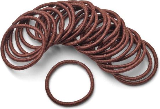 Actual product image Trisa Hair elastics thin 30 mm brown 24 pcs. (Hair tie)