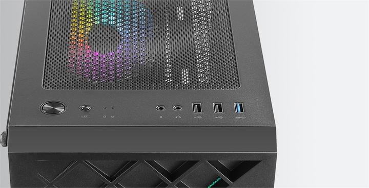 Actual product image Azza Go Midi ATX Spectra 280B tempered Glass ARGB (mATX, Mini-ITX, ATX)