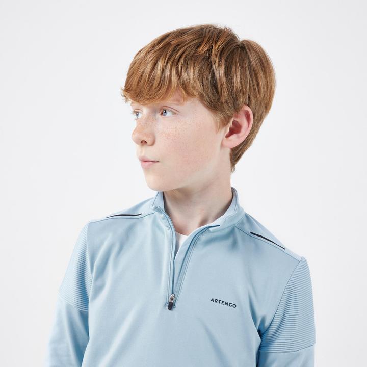 Produktbild Artengo Kinder Langarmshirt Tennis 1/2 Reissverschluss - TTS ML TH hellblau (10, 11, 12)