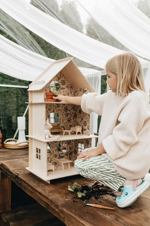 Produktbild Milin Holzpuppenhaus Vintage Flower
