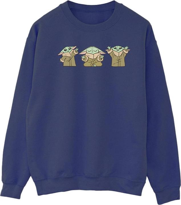 Actual product image Star Wars Womens/Ladies The Mandalorian Grogu Poses Sweatshirt (XXL)