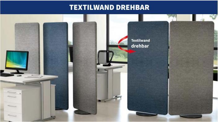 Image du produit Kerkmann Cloison pivotante, h x l x p 1700 x 800 x 400 mm, bleu. (80 x 170 cm)