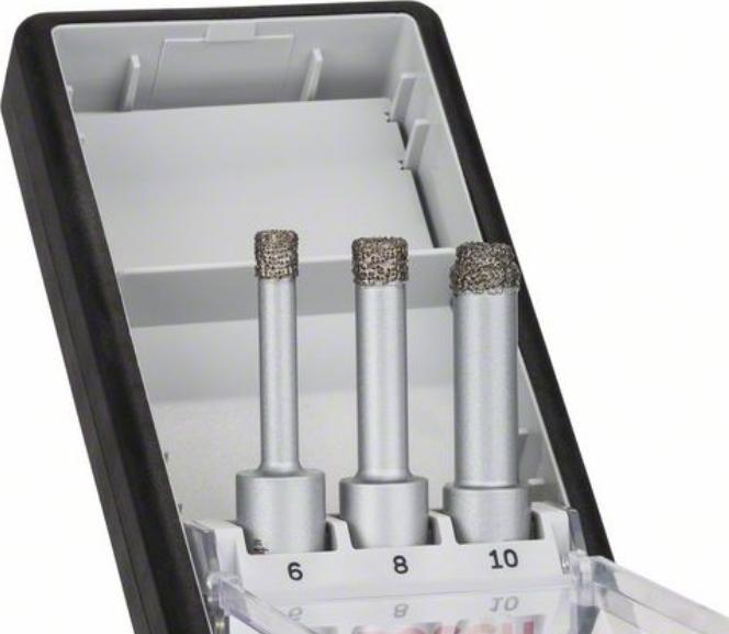 Immagine prodotto Bosch Professional Zubehör Set di punte a secco PRO Ceramic, 6 x 33, 8 x 33, 10 x 33 mm, 3 pezzi. (6 mm, 8 mm, 10 mm)