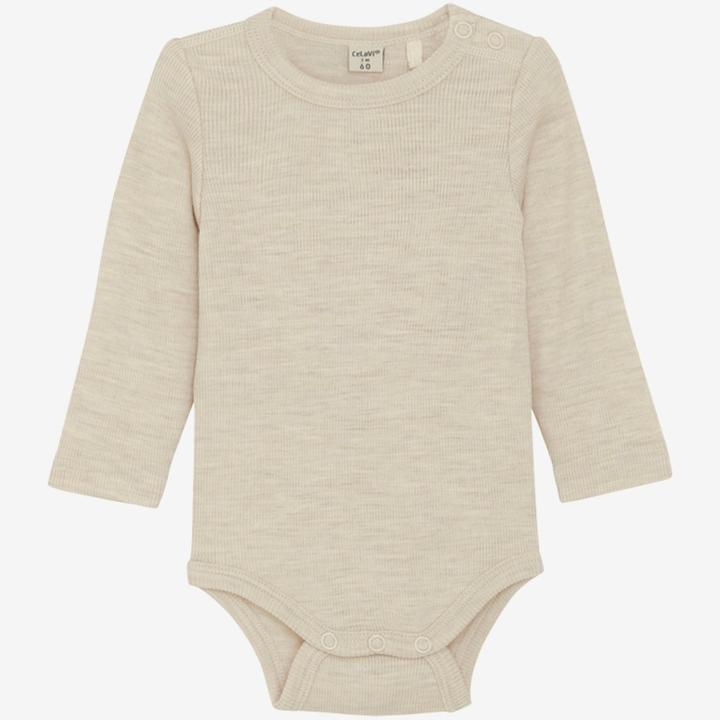 Actual product image CeLaVi Long-sleeved merino wool bodysuit (60)