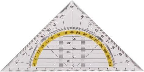 Image du produit Office Depot Triangle de géométrie Transparent 16 cm (160 mm)