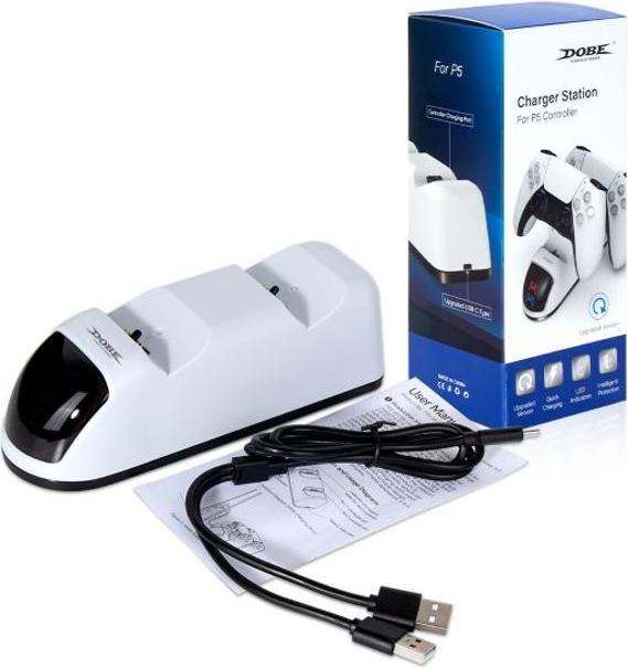 Image du produit Dobe Station de charge pour la manette de la PlayStation 5 de Sony (PS5)