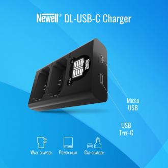 Productafbeelding Newell Cameralader DL-USB-C Dubbelkanaals lader voor NP-W126 batterijen (Lader)