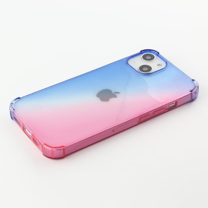 Actual product image PhoneLook Cover Rubber Bumper Rainbow with extra protection for corners Antishock bleu (Apple iPhone 15)