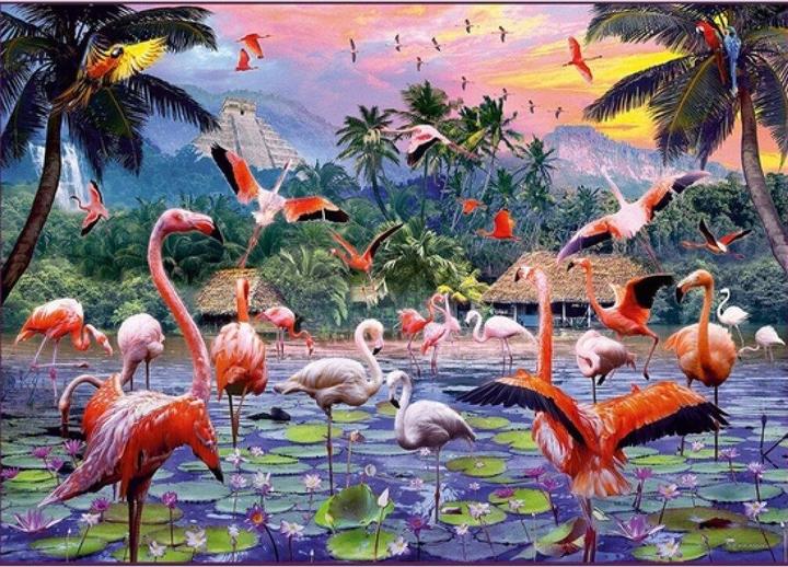 Produktbild Ravensburger Pinke Flamingos (1000 Teile)