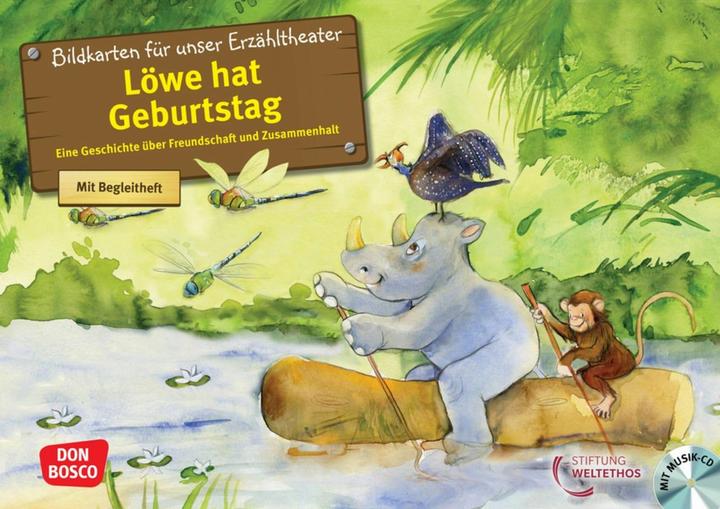 Actual product image :Löwe hat Geburtstag. Kamishibai Bildka (German, KUNTU/Ostermayer, Hansjörg/Fröhlich, MaryAnnua, 2023)