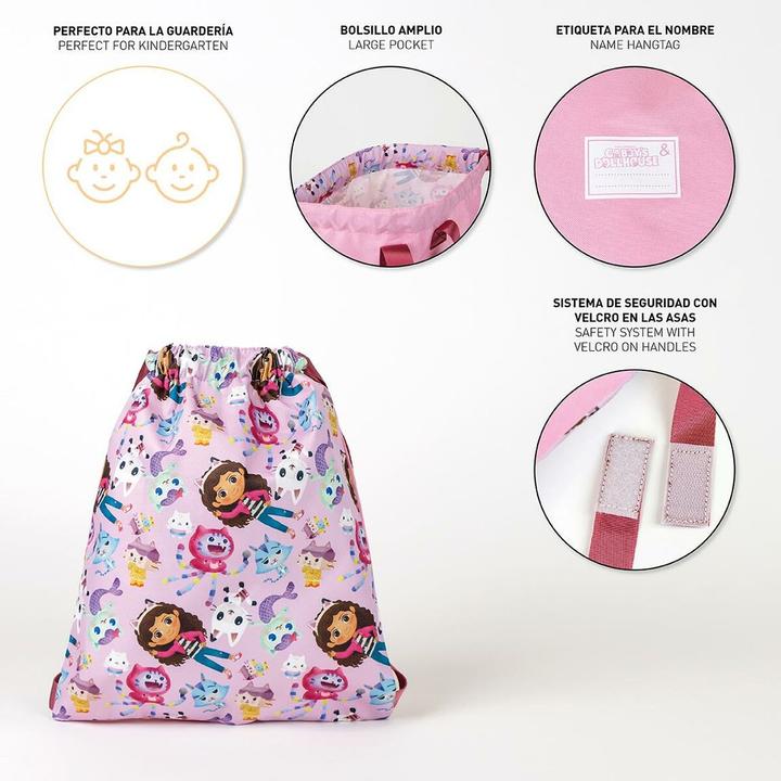 Actual product image Gabby's Dollhouse Backpack for children Pink 27 x 33 cm