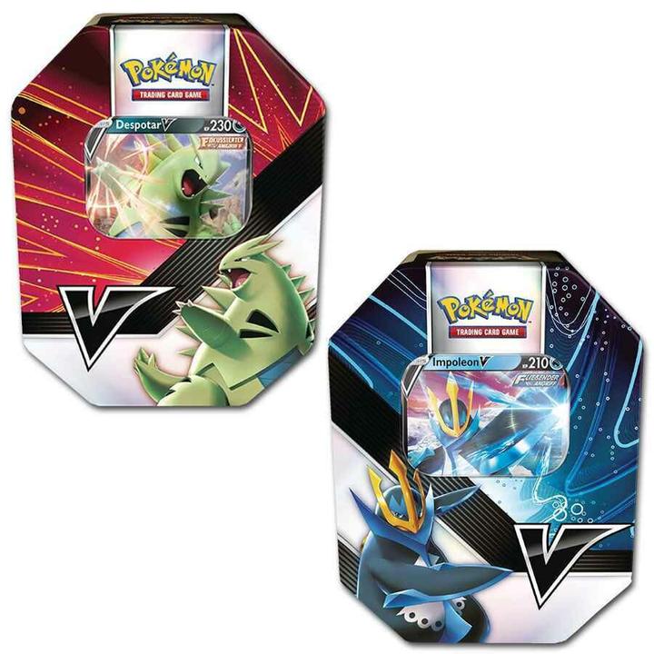 Image du produit Pokémon Summer Tin Sets - Tyranitar V & Empoleon V, assortiert (Anglais, Tin)