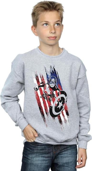Actual product image Boys Avengers Captain America Streaks Sweatshirt (152, 158)