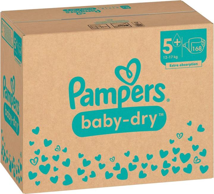 Immagine prodotto Pampers Baby-Dry (Dimensione 5, Pacco mensile, 168 Pezzo/i)