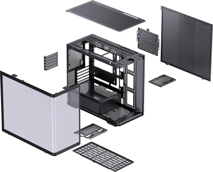 Productafbeelding Jonsbo D300 - zwart, 270&deg - gehard glas (Mini-ITX, mATX)