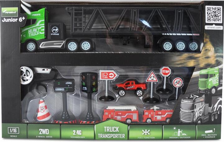 Actual product image Amewi Semitrailer truck with car transporter trailer 1:16, RTR (RTR Ready-to-Run)