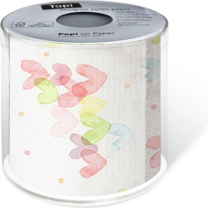 Produktbild CreaDiva Toilettenpapier Herz Pastell (1 x)