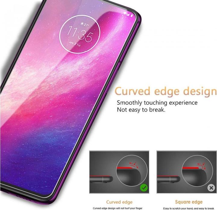 Actual product image Screenguard Motorola One Hyper Protective Glass Film Case Friendly Design (1 Piece, Motorola One Hyper)