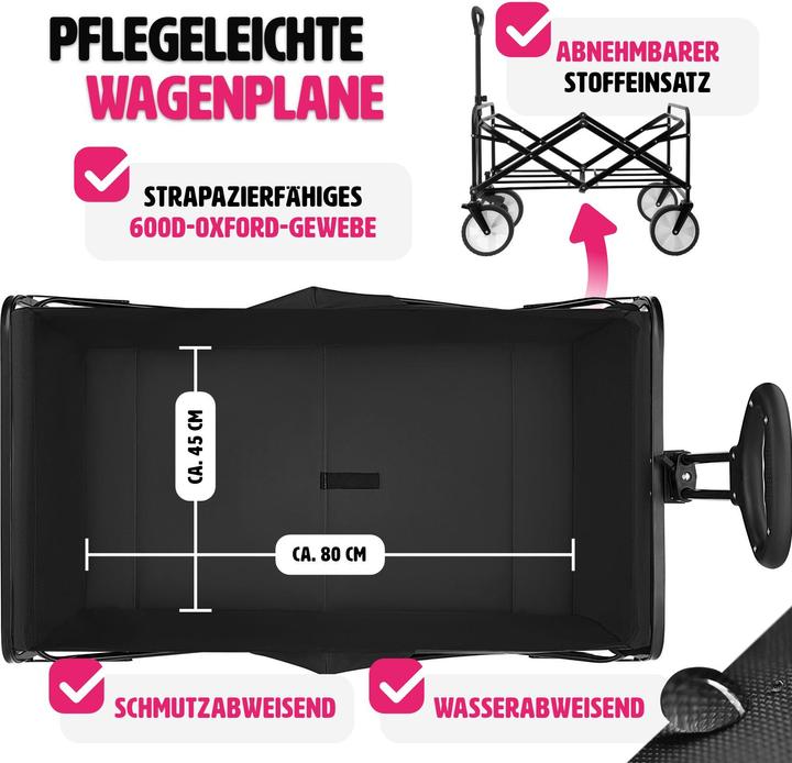 Actual product image tectake Foldable Leon handcart with brakes