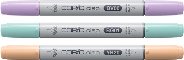 Produktbild Copic CIAO - Marker (BV-00 Mauve Shadow, BG-01 Aqua Blue, YR-20 Yellowish Shade, 6 mm, 3 x)