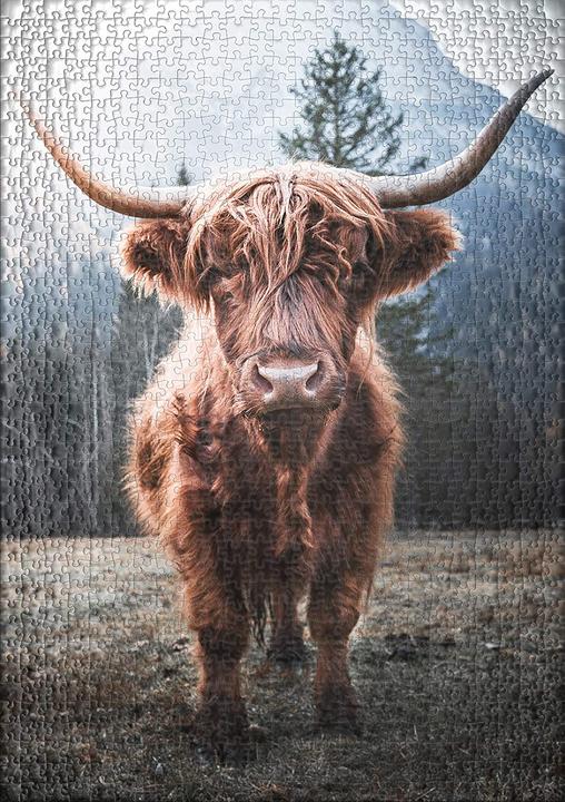 Actual product image Ulmer Puzzleschmiede Animal puzzle?Highland? (1000-piece) (1000 pieces)