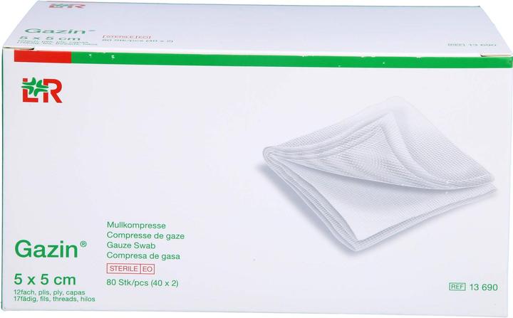 Produktbild Gazin Mullkompressen 5x5cm 12fach steril