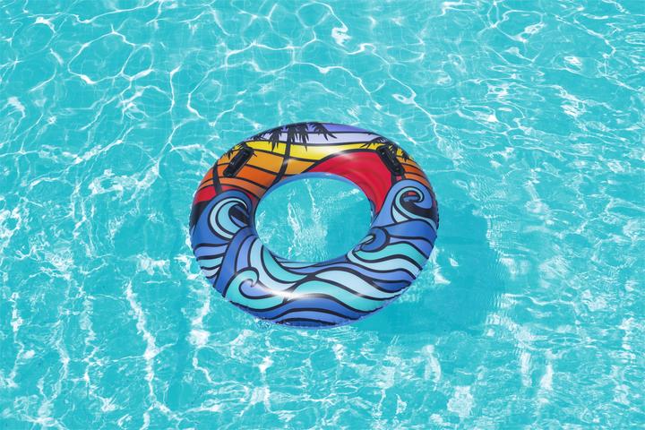 Actual product image Bestway 36350 / 23 Inflatable Toy for Pool & Beach Multicoloured Pattern Floating Tube