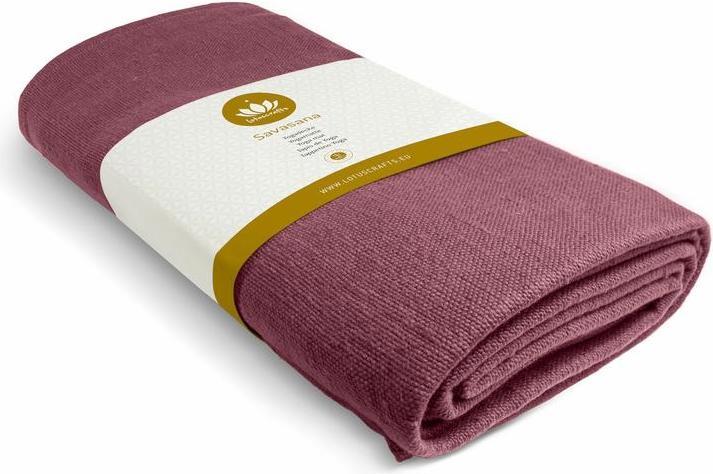Produktbild Lotuscrafts Yogadecke Savasana 100% Baumwolle Aubergine