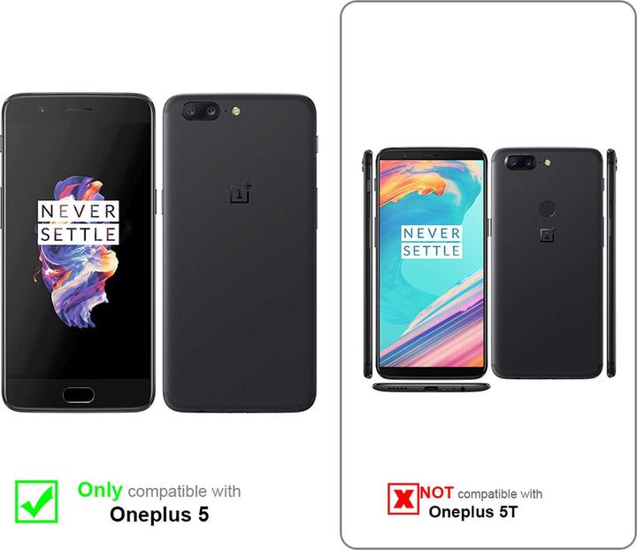 Actual product image Cadorabo Full screen display protection glass (1 Piece, OnePlus 5)