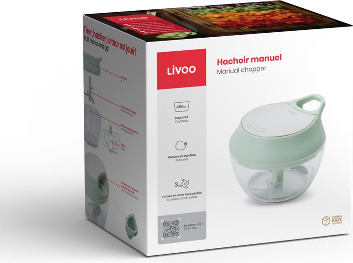 Immagine prodotto Livoo Tritatutto manuale 450 ml (450 ml)