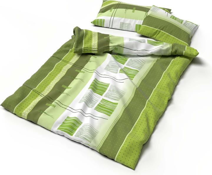 Immagine prodotto Lotus Bettwaren Biancheria da letto in jersey verde Amalfi (Copripiumino, 200 x 210 cm)