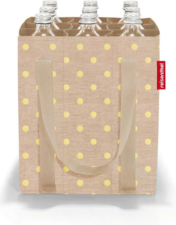reisenthel bottlebag metallic dots coffee