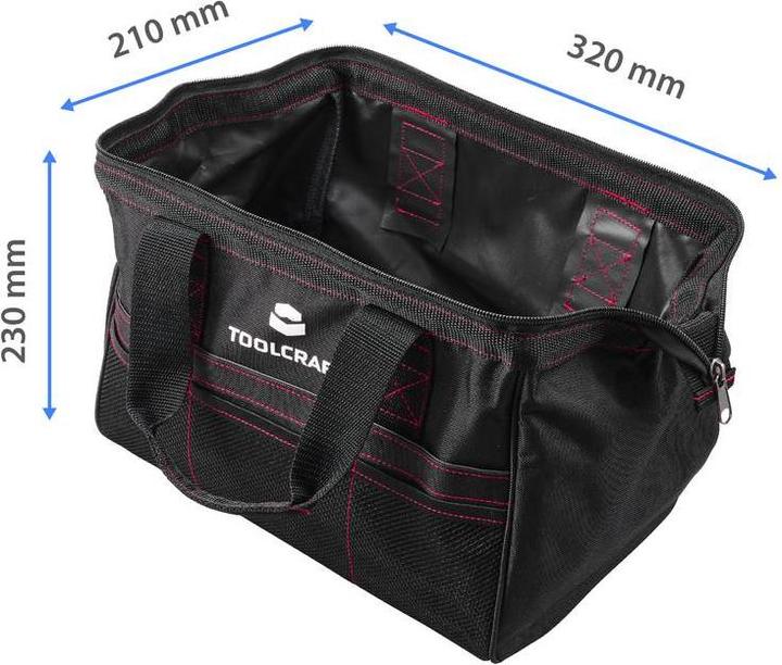 Actual product image Toolcraft TO-9073200 Universal tool bag with large opening (L x W x H) 3