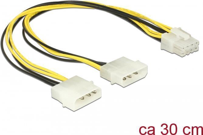 Produktbild Delock Stromkabel Pin Molex Stecker > 8 Pin EPS Stecker