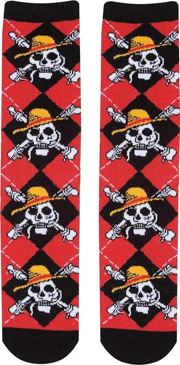 Actual product image One Piece Unisex Adult Skull Logo Socks (M/L)