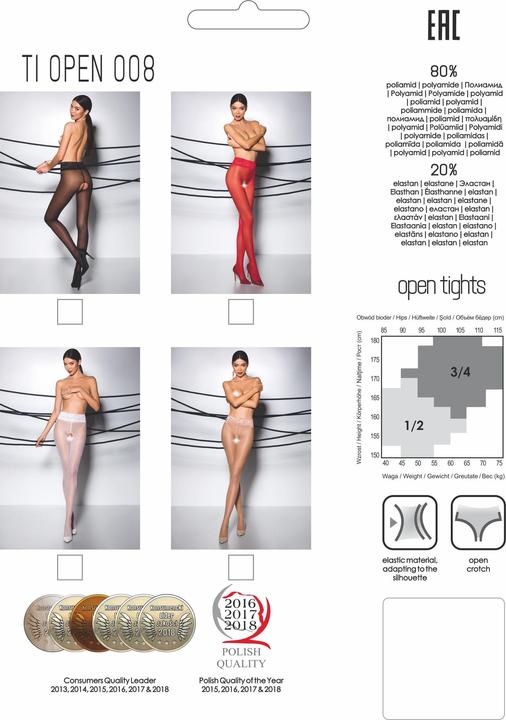 Actual product image Passion Pantyhose ouvert "Thiophene 008" (30DEN) (S/M)