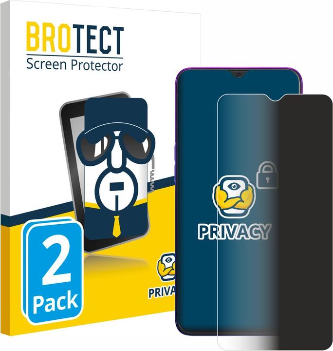 Productafbeelding BROTECT Sichtschutzfolie Anti-Spy Privacy Folie Blaulicht-Schutz (2 Stuk, Oppo Reno Z)